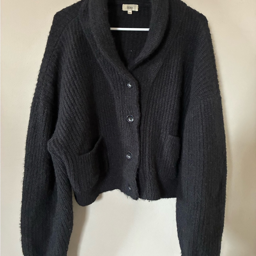 SOLD OUT ONLINE! Ozma of California Sloan Cardigan, Alpaca Blend, Black